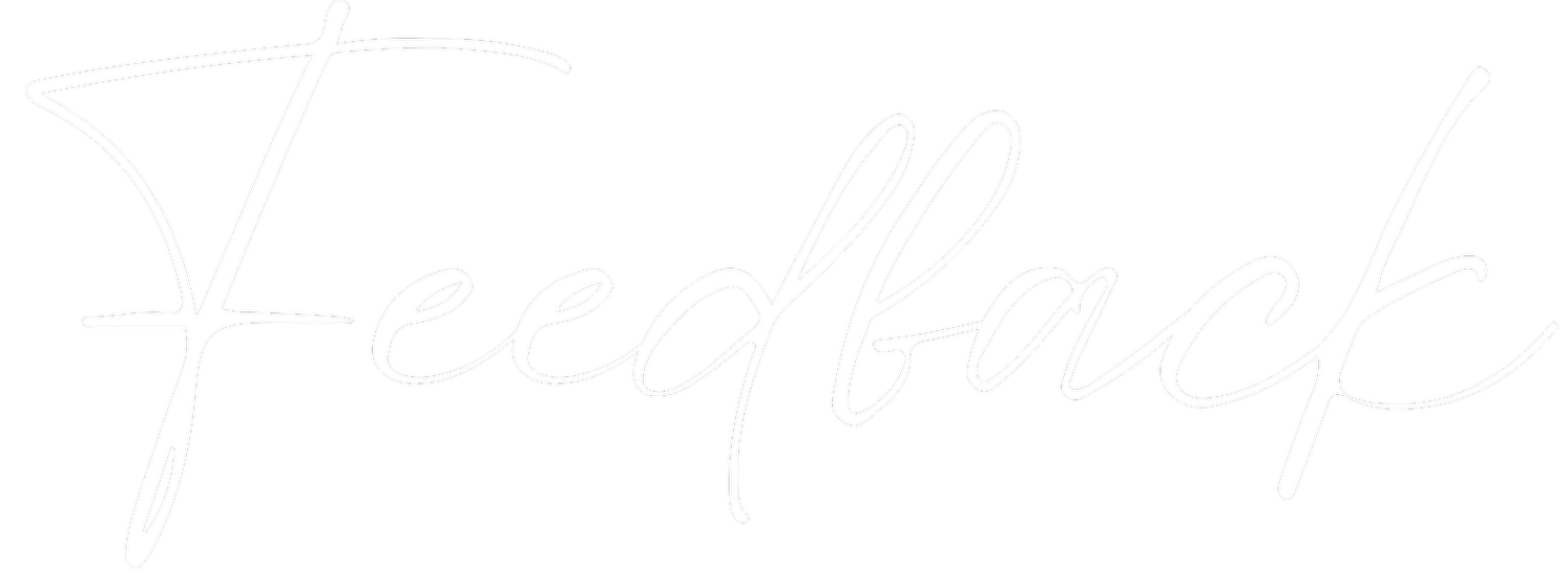 Kundenbewertungen & Feedback | PS Hausmeisterservice Weißer Schriftzug „Feedback“ in eleganter Schreibschrift auf schwarzem Hintergrund.